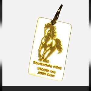 24kt Solid Gold horse pendant / Charm Year of the horse - 2026 - Scottsdale Pend